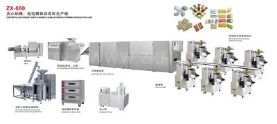 ZX-680 夾心奶糖、泡泡糖自動(dòng)成形生產(chǎn)線